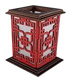 Tanno Design Japan Lampe Ayu mit Teelicht rot/schwarz